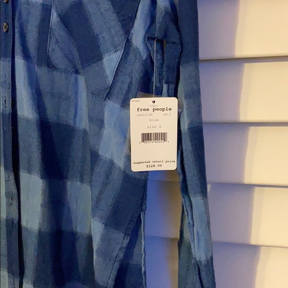 Free people long line plaid tunic in a small NWT - Picture 5 of 5
